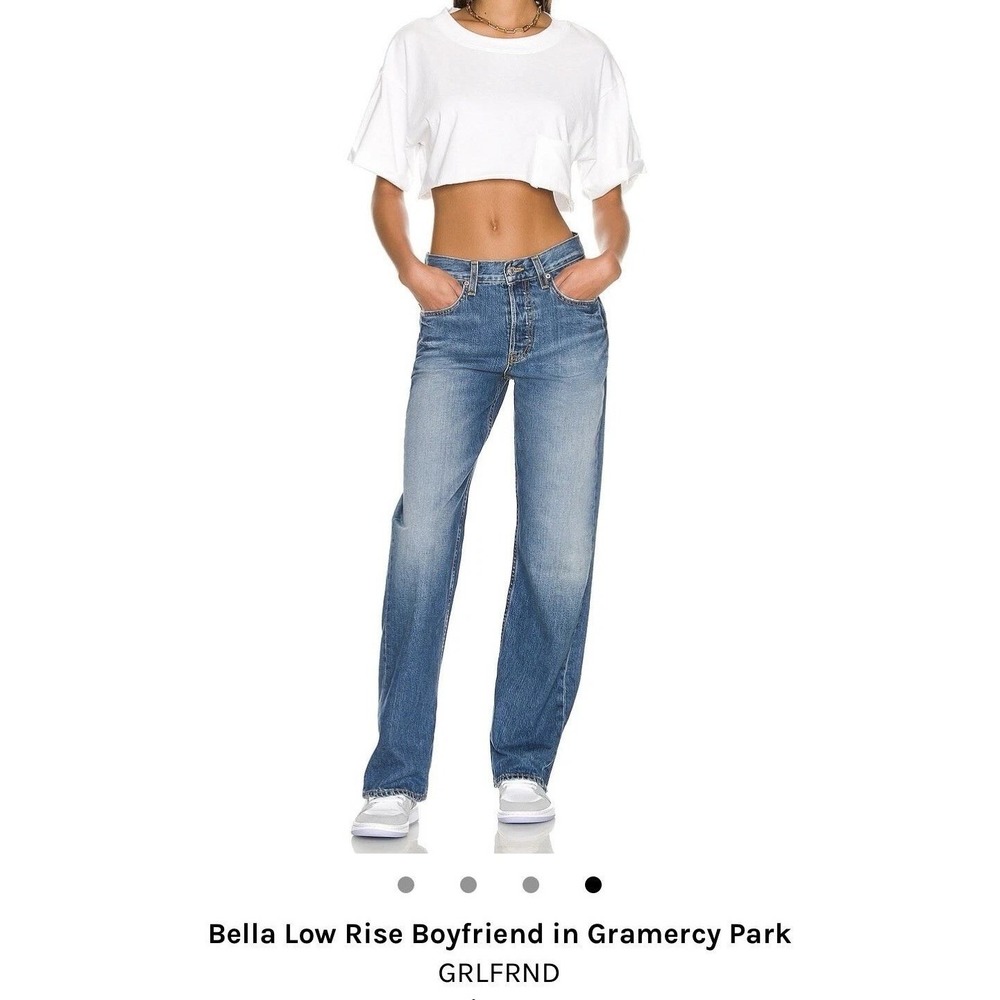 GRLFRND Bella Low Rise Boyfriend Jeans Sz 25 Gramercy Park Med Wash Baggy Skater